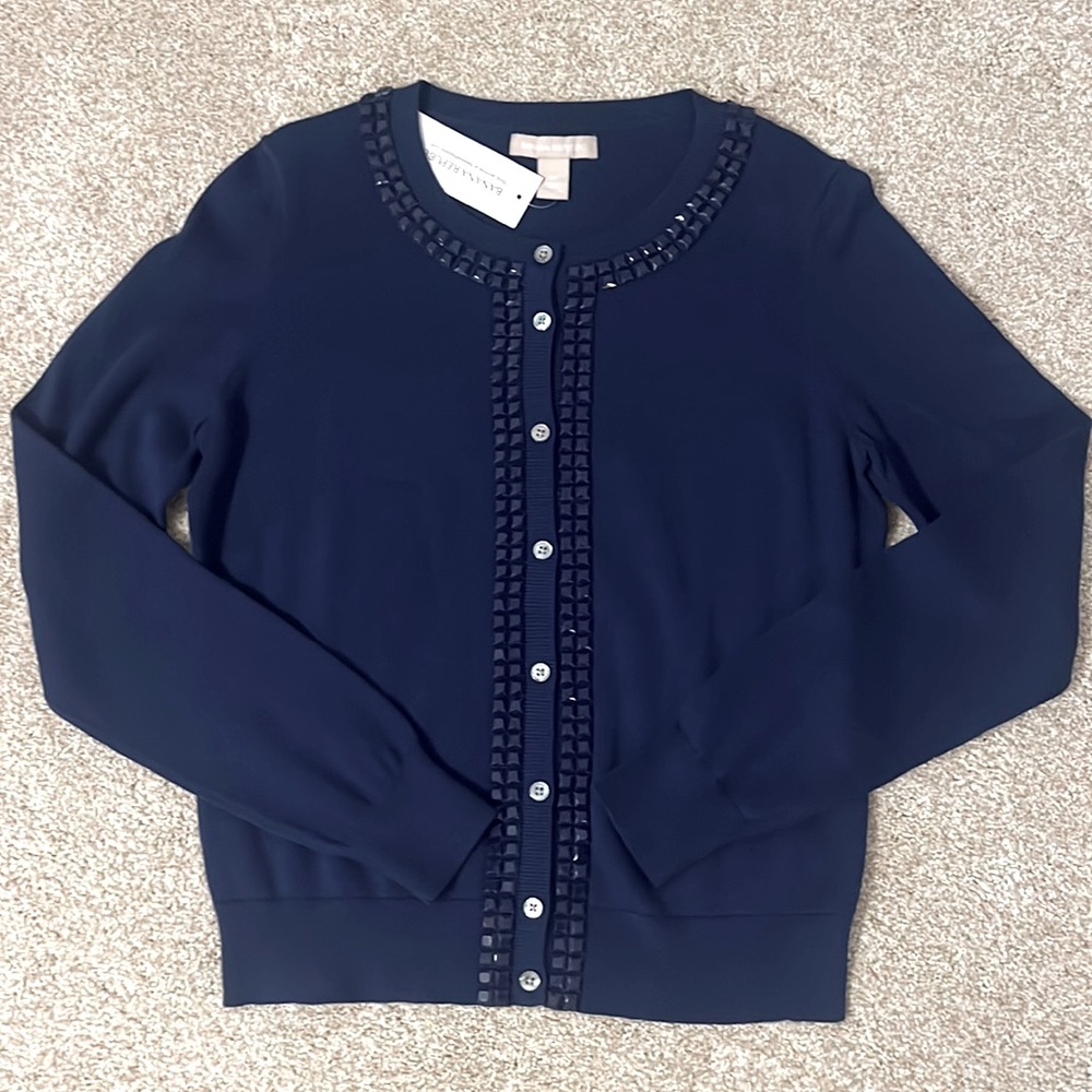 Banana Republic jeweled cotton cardigan. Size medium. New!